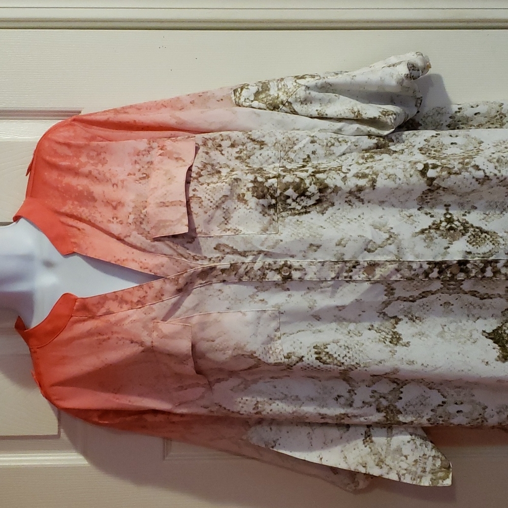 Calvin Klein snakeskin print blouse